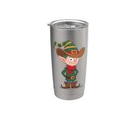 Bonito disfraz de elfo navideño con aspecto de vaquero Vaso térmico de acero inoxidable de doble pared