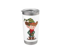 Bonito disfraz de elfo navideño con aspecto de vaquero Vaso térmico de acero inoxidable de doble pared