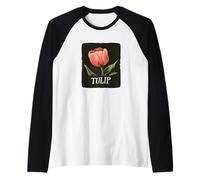 Bonito Disfraz de Flores de Tulipanes Camiseta Manga Raglan