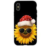 Bonito Disfraz de Girasol con Gafas de Sol para fanáticos de Las Flores festi Carcasa para iPhone X/XS