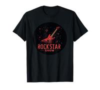 Bonito disfraz de guitarra de rock rojo para un gran espectáculo de Rockstar Camiseta