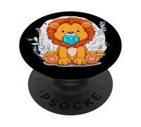 Bonito Disfraz de león bebé para los Amantes del Chupete y el Safari PopSockets PopGrip Adhesivo