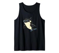 Bonito disfraz de orca con gafas de sol para adultos y niños Camiseta sin Mangas