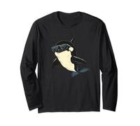 Bonito disfraz de orca con gafas de sol para adultos y niños Manga Larga