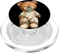 Bonito Disfraz de Oso de Peluche con Chupete para niños y niñas PopSockets PopGrip para MagSafe