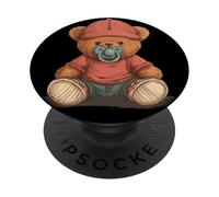 Bonito Disfraz de Oso de Peluche para bebé con Chupete PopSockets PopGrip Adhesivo