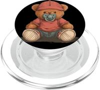 Bonito Disfraz de Oso de Peluche para bebé con Chupete PopSockets PopGrip para MagSafe