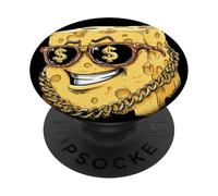 Bonito Disfraz de Queso con Dinero y dólar para Amantes Ricos PopSockets PopGrip Adhesivo
