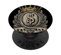 Bonito Disfraz de Rey del dólar PopSockets PopGrip Adhesivo