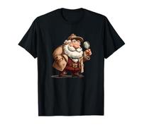 Bonito Disfraz de Santa Claus con Lupa para Detectives Camiseta