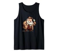 Bonito Disfraz de Santa Claus con Lupa para Detectives Camiseta sin Mangas