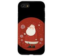 Bonito Disfraz de Semillas de Diente de león de Navidad con Papá Noel Carcasa para iPhone SE (2020) / 7/8