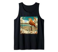 Bonito Disfraz patriótico de pájaro Argentino en Colores Argentinos Camiseta sin Mangas