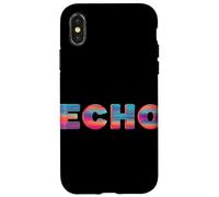 Bonito Eco discurso en Colores fríos Carcasa para iPhone X/XS