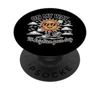 Bonito Estampado Floral Retro con diseño de Sol Que te alegrará el día PopSockets PopGrip Adhesivo