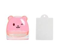 Bonito Estampador De Uñas Oso Con Raspador Juego Silicona Sello Punta Francesa Herramienta Manicura Artística Para Uñas Gelatina Juego Oso Gelatina Silicona Con Raspador
