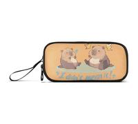 Bonito estuche Capybara I Didn't Mean It de gran capacidad con 3 compartimentos, estuche portátil de almacenamiento grande para lápices, para adolescentes, niños, niñas, adultos y estudiantes, Cute