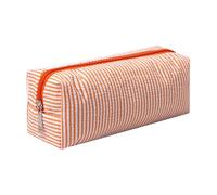 Bonito estuche con capacidad para lápices, organizador de papelería de oficina, simple, resistente, multifuncional, bolsa de cosméticos (naranja)