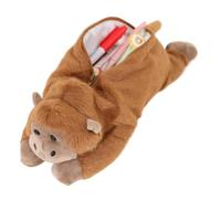 Bonito estuche de almacenamiento de felpa suave en forma de mono con | Estuche para lápices para niños, adolescentes, material escolar, universidad, hogar, oficina y