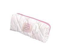 Bonito estuche de espuma de leche con forma de corazón de estilo coreano, bolsa para bolígrafos de gran capacidad, organizador de papelería elegante y funcional para estudiantes, adolescentes y