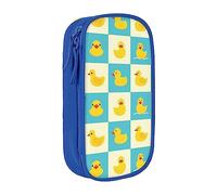 Bonito estuche de goma con diseño de pato amarillo y azul, estuche organizador de almacenamiento, bolsa azul, color, 5.0cm*10.5cm*20.5cm, Estuche para lápices