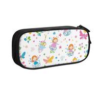 Bonito estuche de hadas para niños y niñas, diseño de libélula de dibujos animados, bolsa grande para bolígrafos de escritorio, organizador de papelería, bolsa de lápices para la escuela, oficina