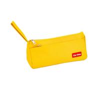 Bonito estuche de queso, organizador de papelería de gran capacidad para estudiantes de secundaria y preparatoria, bolsa multicapa para bolígrafos, color amarillo, material de poliéster, Yellowc
