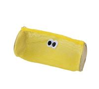 Bonito estuche de queso, organizador de papelería de gran capacidad para estudiantes de secundaria y preparatoria, bolsa multicapa para bolígrafos, color amarillo, material de poliéster, Amarillo