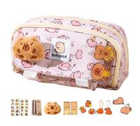 Bonito estuche para lápices, ABS, de felpa de apertura ancha, estuche de accesorios estéticos, ideal para profesores, adolescentes, niños, niñas, niños, suministros escolares, 22 x 11 x 7 cm, Pink