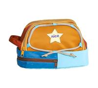 Bonito estuche para lápices, bolsa de papelería con patrón de estrellas de gran capacidad, cremallera resistente, organizador de cosméticos, bolsa de maquillaje para adolescentes y niñas, Blue, Refer