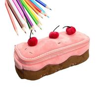 Bonito estuche para lápices, bonito estuche estético | Estuche escolar especial de gran capacidad, estuche escolar rosa cereza, estuche rosa, bolsa con cremallera para borrador, rosa, consulta la