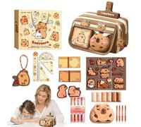 Bonito estuche para lápices, estuche bonito | Estuche para lápices con accesorios estuche para lápices Capibara - Estuche para lápices suave, bolsas para lápices, estuche para lápices con cremallera