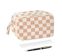 Bonito estuche para lápices, neceser con compartimentos, bolsa de aseo portátil para escritorio, oficina, aula, universidad, clase de arte, reuniones, viajeros, profesores, revistas, artistas