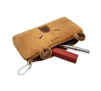 Bonito Estuche para Lápices - Organizador de Almacenamiento Escolar - Estuche de Felpa Capibara con Cremallera,para Notas Adhesivas Regla Marcadores Labiales Auriculares Niñas Escuela Universidad