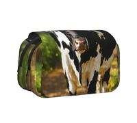 Bonito estuche portátil con estampado de vaca, para cosméticos, artículos de tocador, multiusos, bonita gran capacidad, uso diario