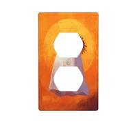 Bonito fantasma flotante con corona de margaritas de lavanda, cubierta decorativa para interruptor de luz, placa de pared de 1 banda para cocina, baño, tamaño 7 x 11,4 cm