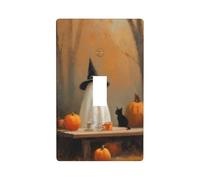 Bonito fantasma para beber al aire libre, cubierta decorativa para interruptor de luz de mesa de un solo interruptor, placa de pared para cocina, granja, dormitorio, baño, decoración artística