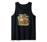 Bonito Gato de la Selva para los Amantes del Jaguar y Brasil Camiseta sin Mangas