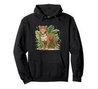 Bonito Gato de la Selva para los Amantes del Jaguar y Brasil Sudadera con Capucha