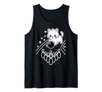 Bonito Gato Kawaii Jugando a los Bolos Camiseta sin Mangas