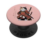 Bonito Gato Ninja samurái de Calico Courage PopSockets PopGrip Adhesivo