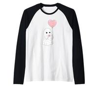 Bonito Globo de corazón con Texto en inglés Be My Boo Camiseta Manga Raglan