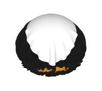 Bonito gorro de baño con estampado de pingüino para cabello largo y corto, lavable con banda elástica para cabello largo, trenzado