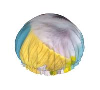 Bonito gorro de ducha con estampado de chihuahua para mujer, grande, lavable, banda elástica, gorro de ducha