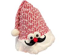 Bonito gorro de Navidad para niños, bonito gorro de Navidad con lentejuelas rojas, gorro de Navidad unisex con cuernos de, decoración navideña para adultos