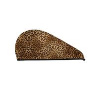 Bonito gorro de pelo seco de terciopelo coral SamLng de leopardo, perfecto para el hogar, viajes, fiestas en la piscina, playas, baños y mucho más