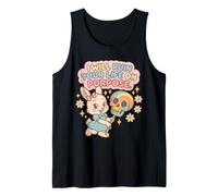 Bonito gráfico de Caos de Conejo con Arte Colorido de Actitud Camiseta sin Mangas