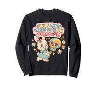 Bonito gráfico de Caos de Conejo con Arte Colorido de Actitud Sudadera