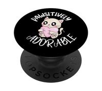 Bonito gráfico de corazón de Gato Kawaii Pawsitively Adorable PopSockets PopGrip Adhesivo