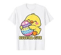 Bonito gráfico de Dibujos Animados de Primavera con Forma de Pollito de Pascua Kawaii de Eggstra Camiseta